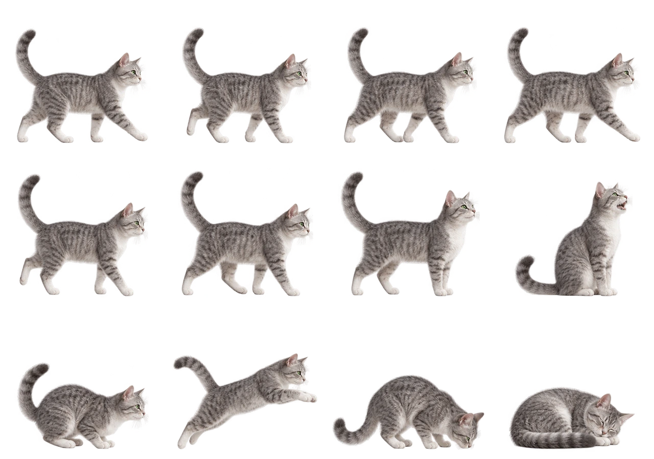 一只等待同伴的银灰色小猫